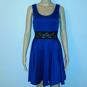 Colbat blue dress with lace
